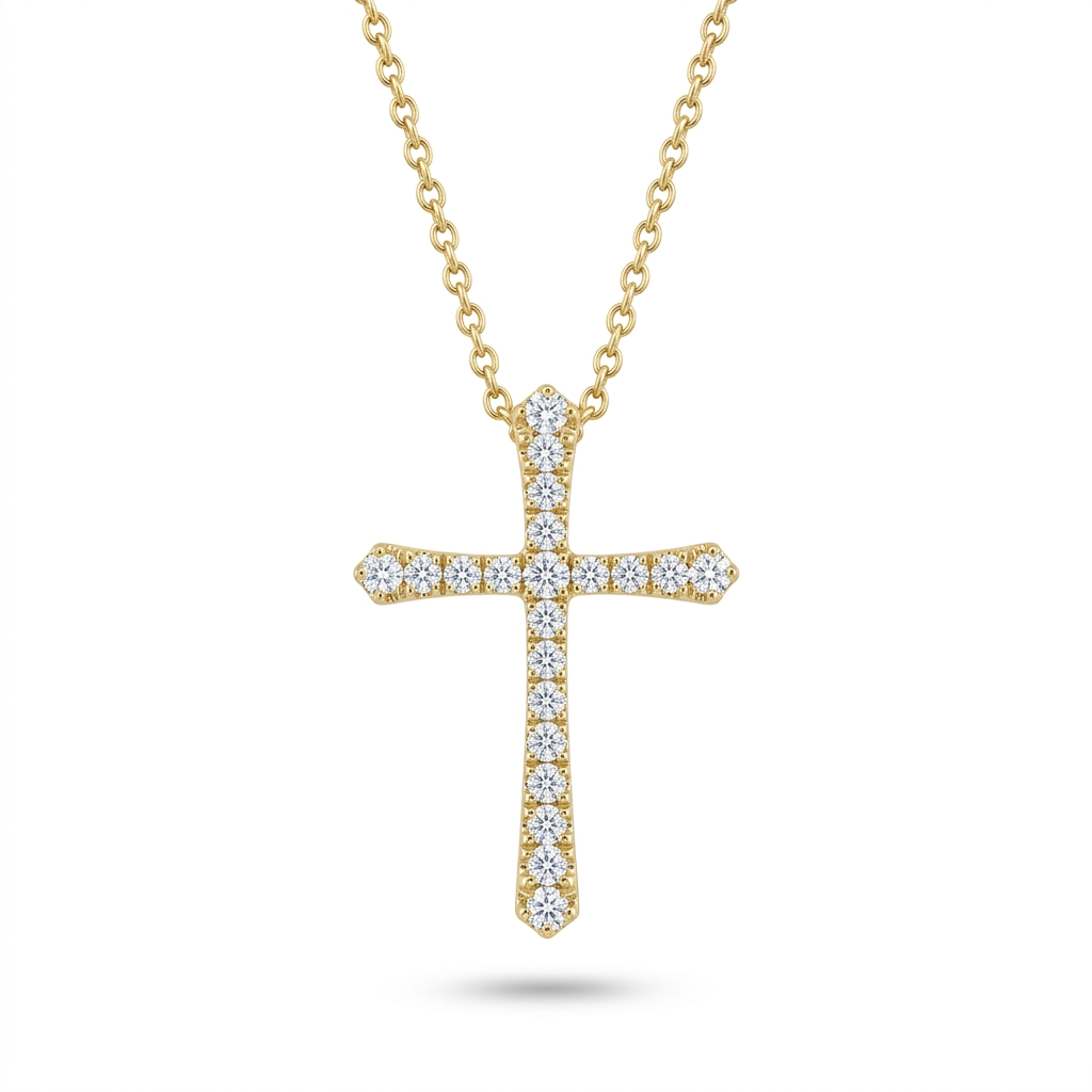 Classical Cross Pendant in 18ct Yellow Gold
