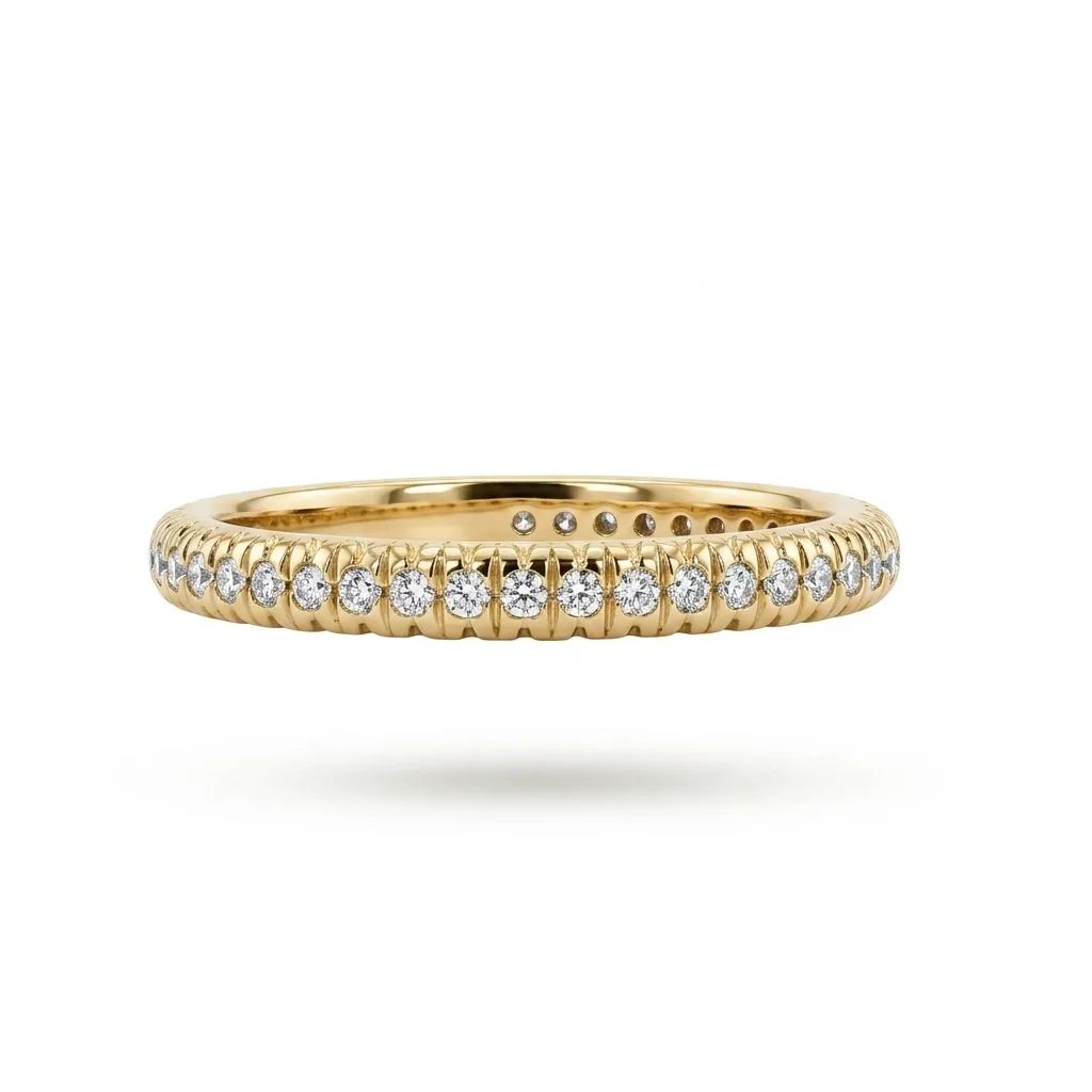 Pave Eternity Ring in 18ct Rose Gold