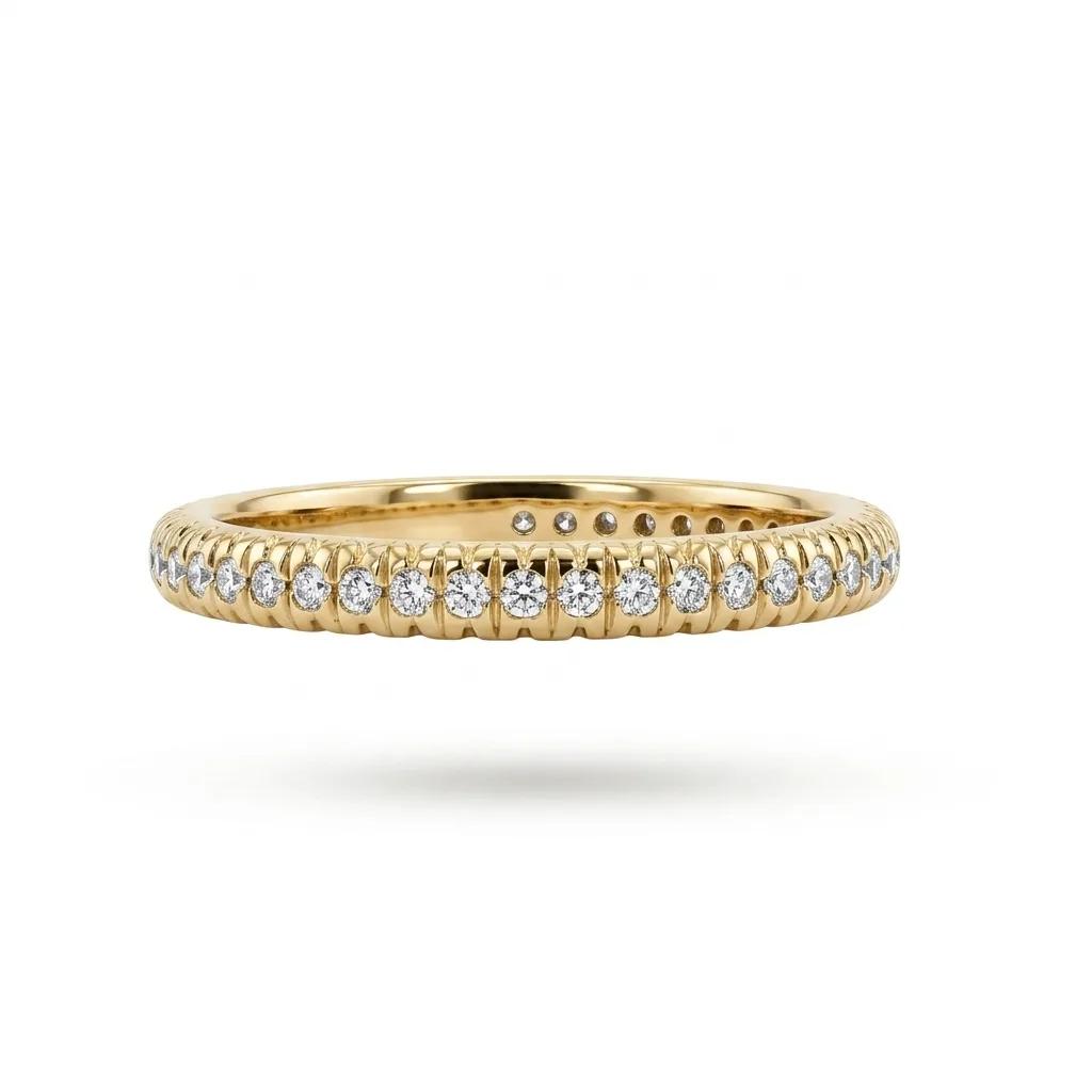 Pave Eternity Ring in 18ct Rose Gold