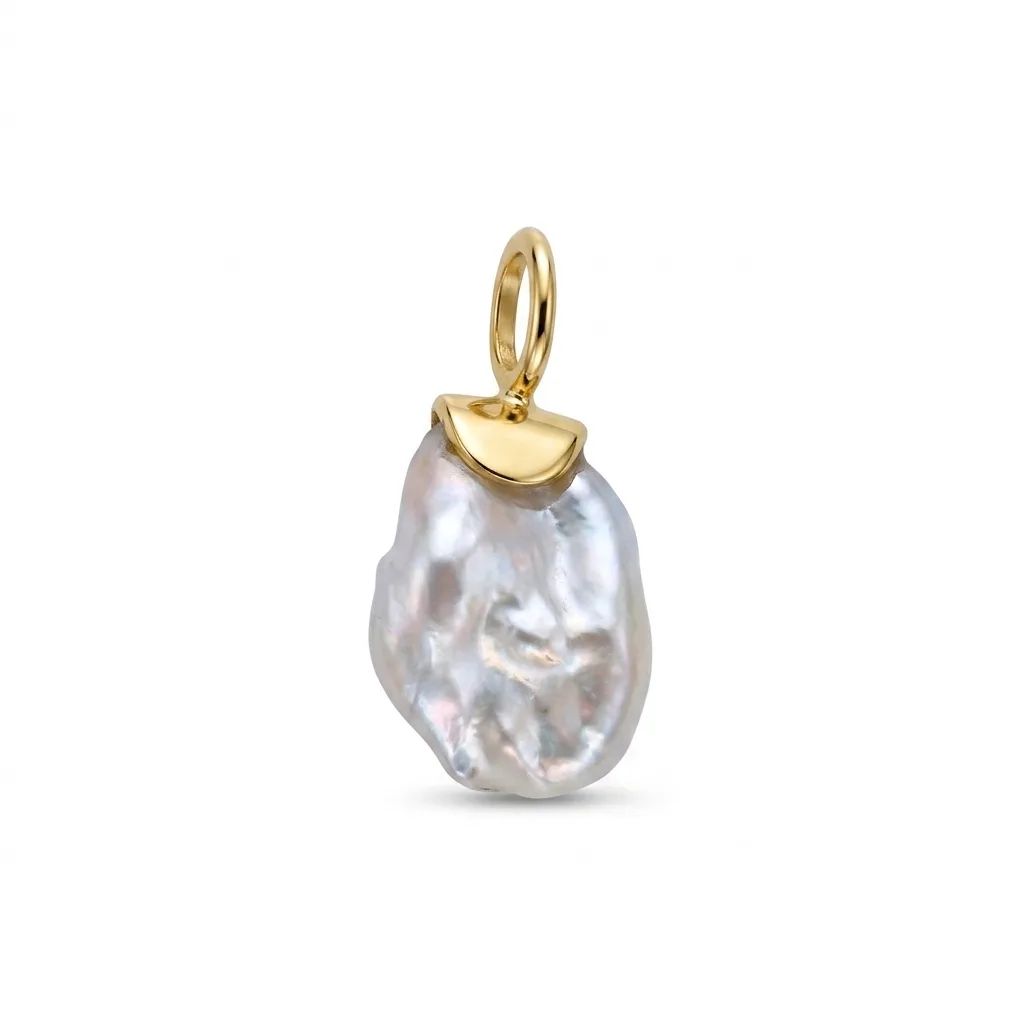 Keshi Pearl Pendant in 18ct Yellow Gold