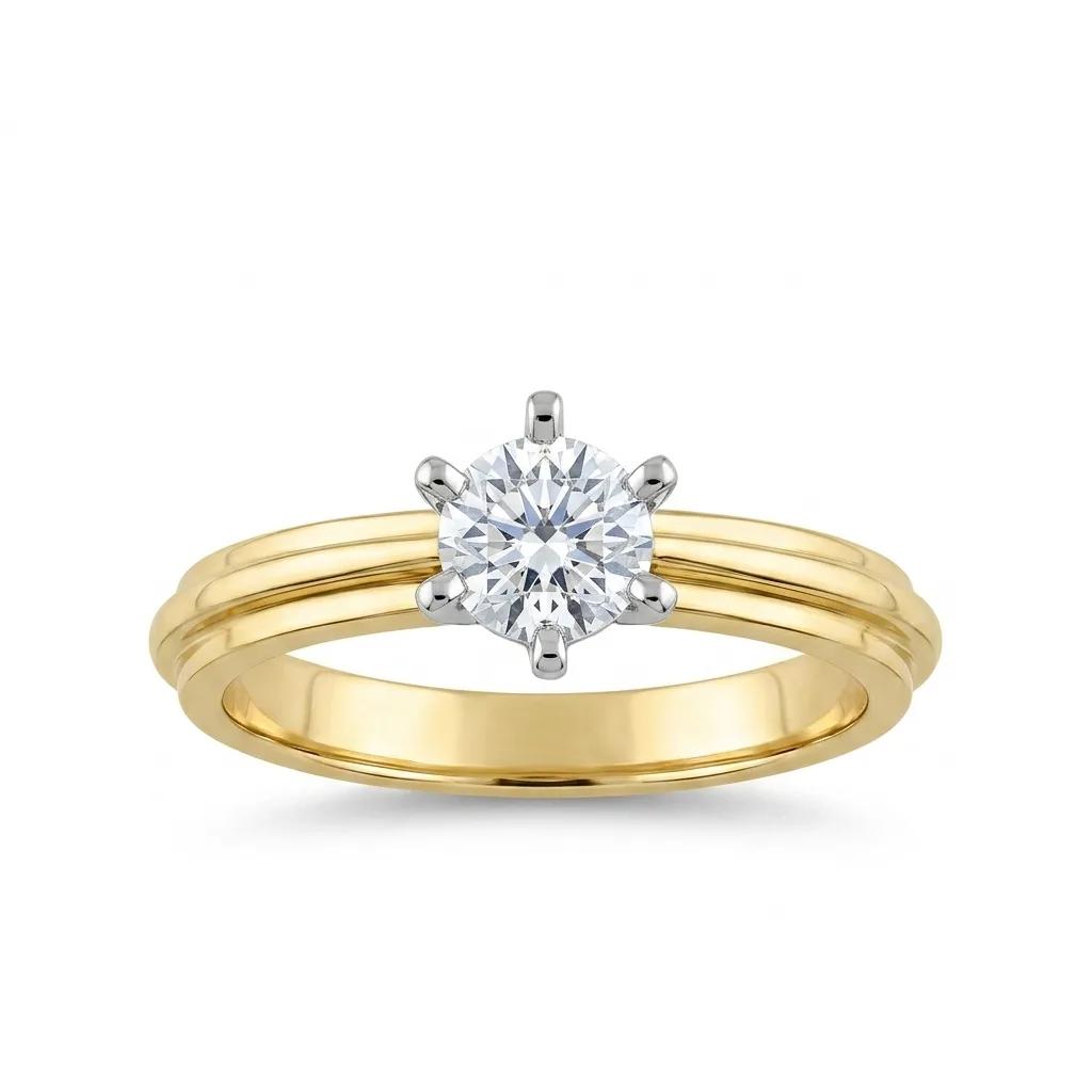 Solitaire Engagement Ring in 18ct Two-Tone Gold
