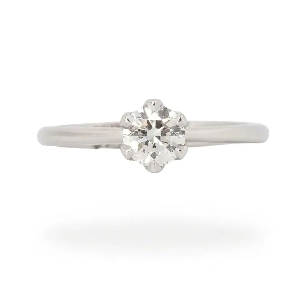 Solitaire Engagement Ring in 950 Platinum