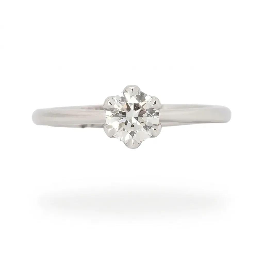 Solitaire Engagement Ring in 950 Platinum