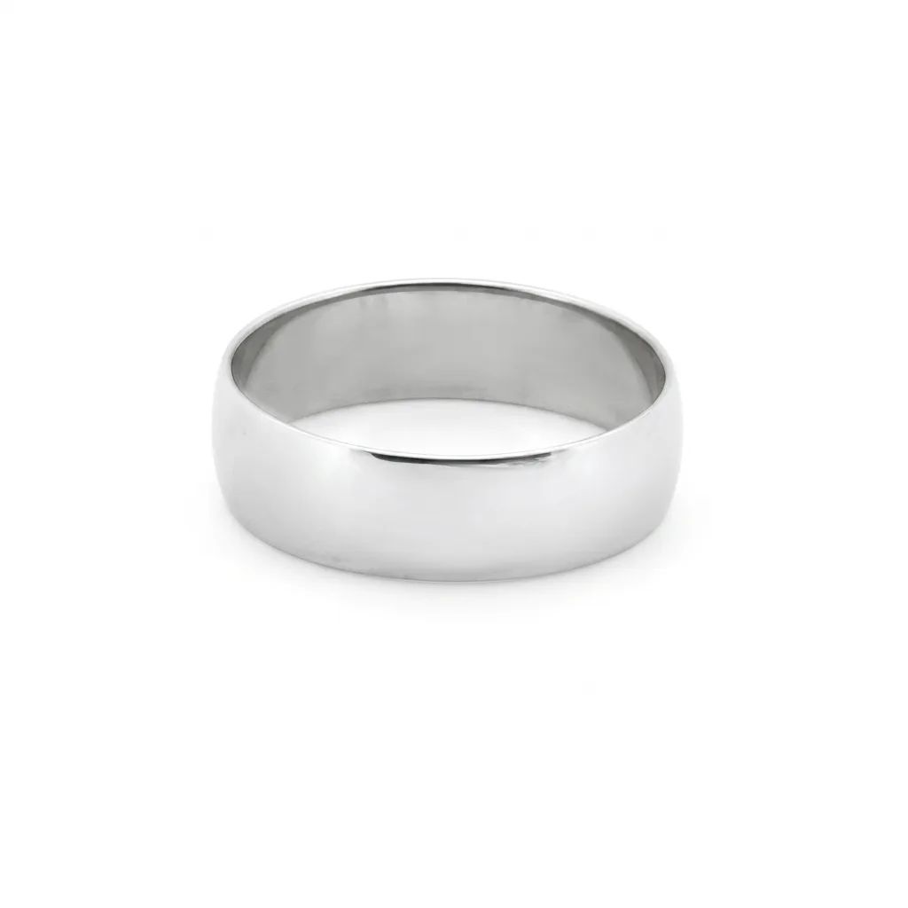 Titanium Half Round Wedding Band