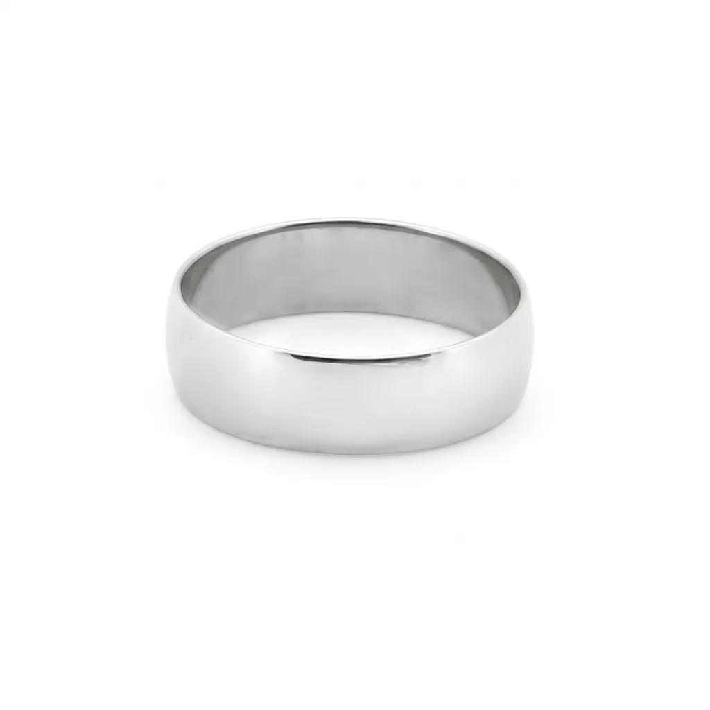 Titanium Half Round Wedding Band