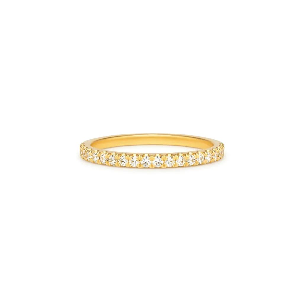 Split Claw Eternity Ring in 18ct Yellow Gold