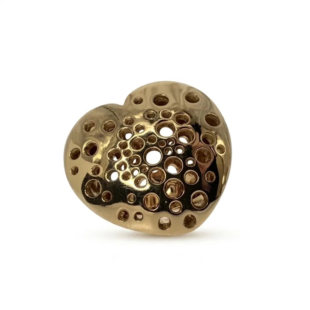 Heart Bubble Ring in 18ct Yellow Gold