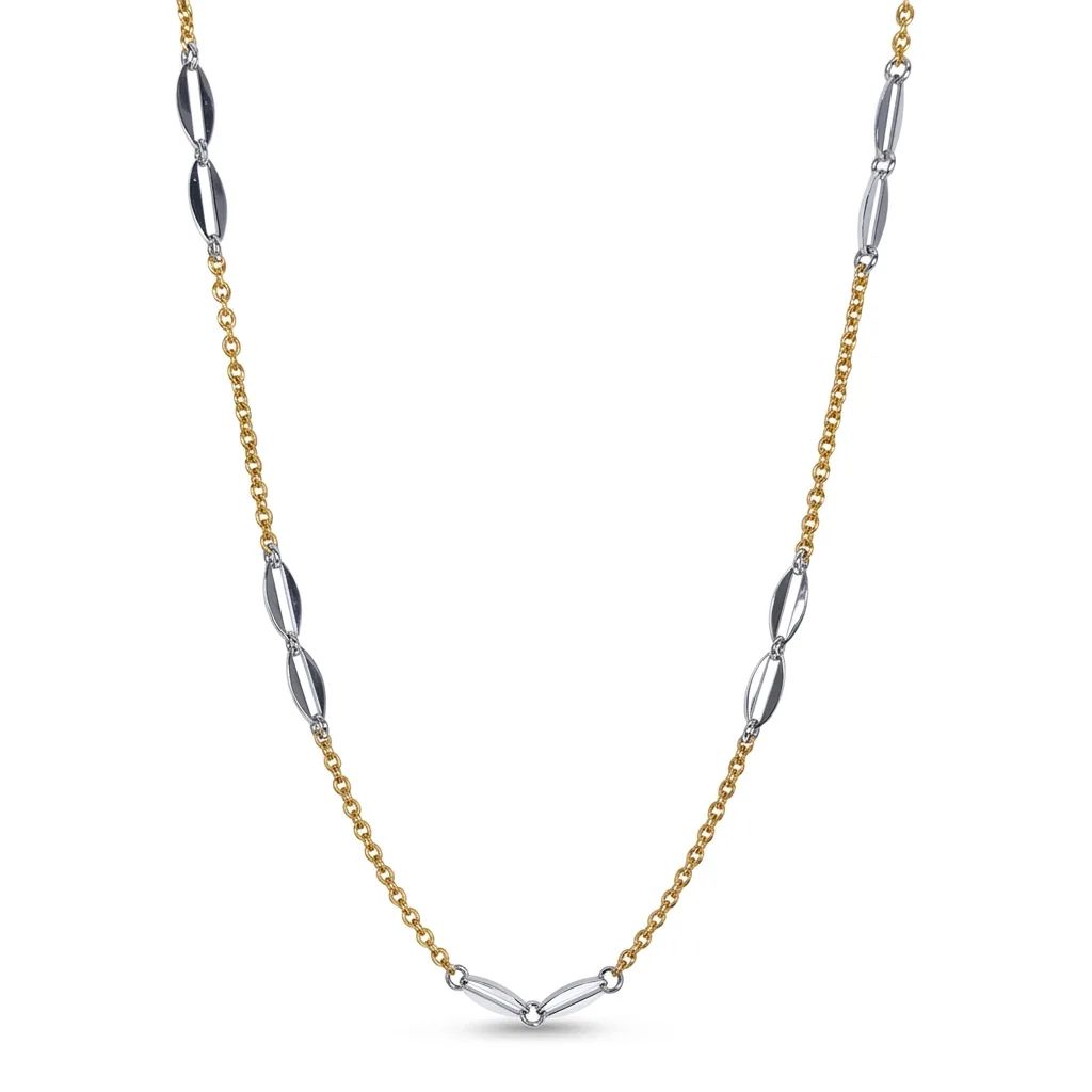Two-Tone Gold Chain in 18k Gold