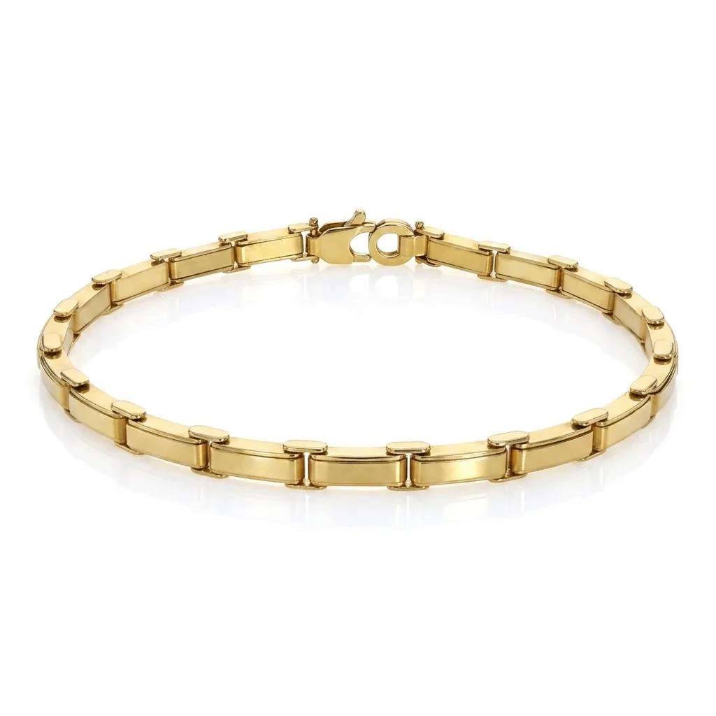 Bar Link Bracelet in 18k Yellow Gold