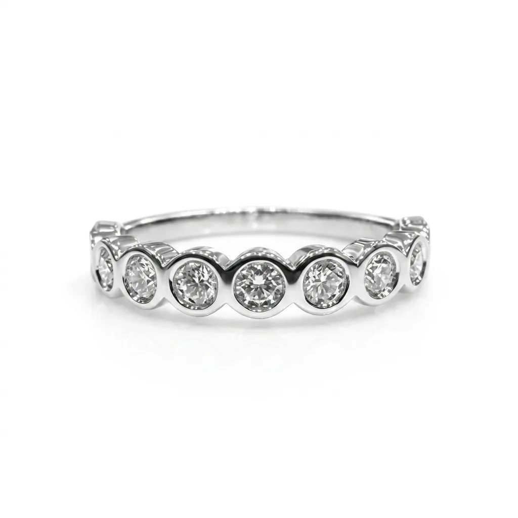 Platinum & Diamond Bezel Set Ring