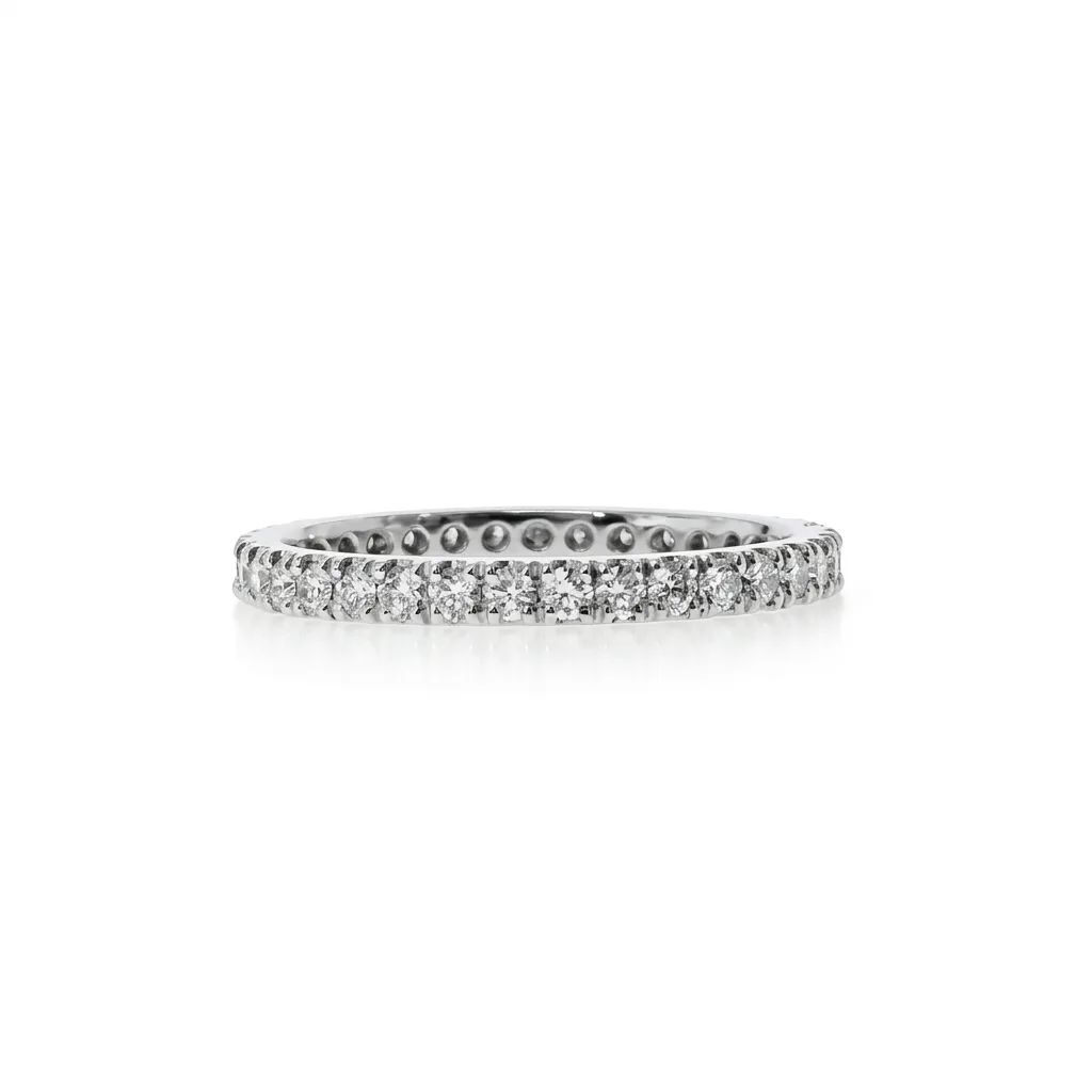 Round Brilliant Diamond Ring in 950 Platinum, Split Claw