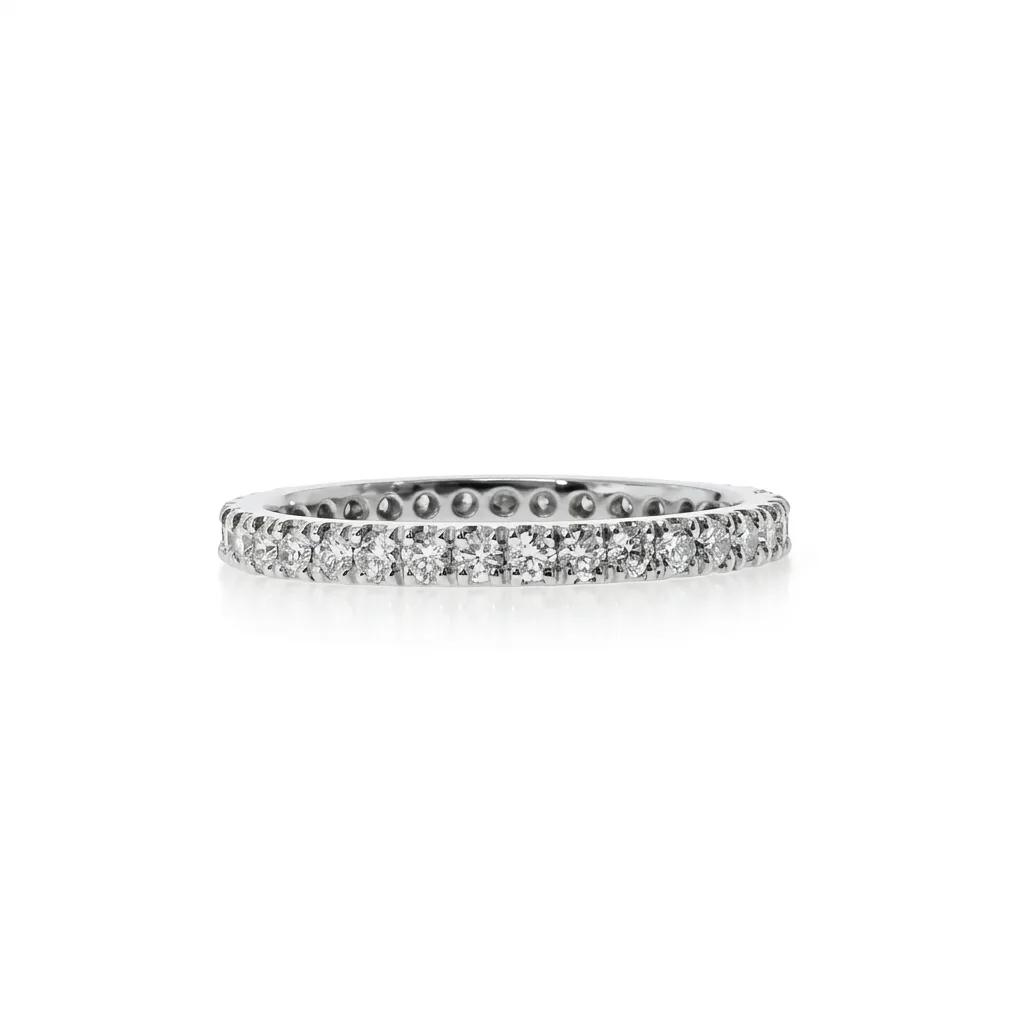 Round Brilliant Diamond Ring in 950 Platinum, Split Claw