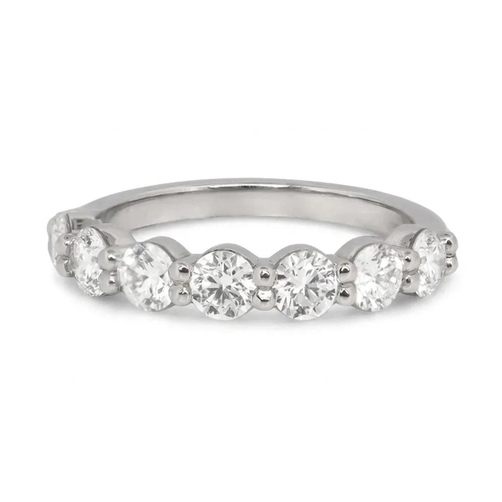 Half Eternity Diamond Ring in 950 Platinum