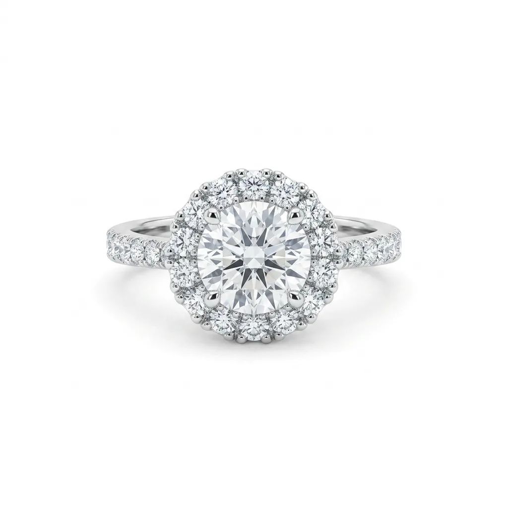 Wedding Band in 950 Platinum with Diamonds
