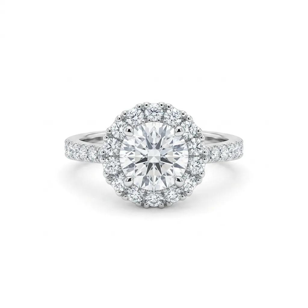 Wedding Band in 950 Platinum with Diamonds