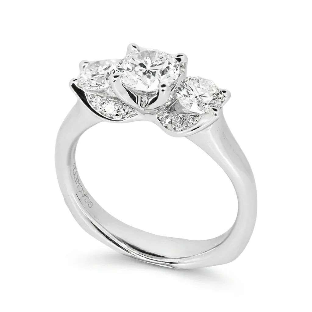 Trilogy Diamond Ring in 18ct White Gold, DVS1XXX