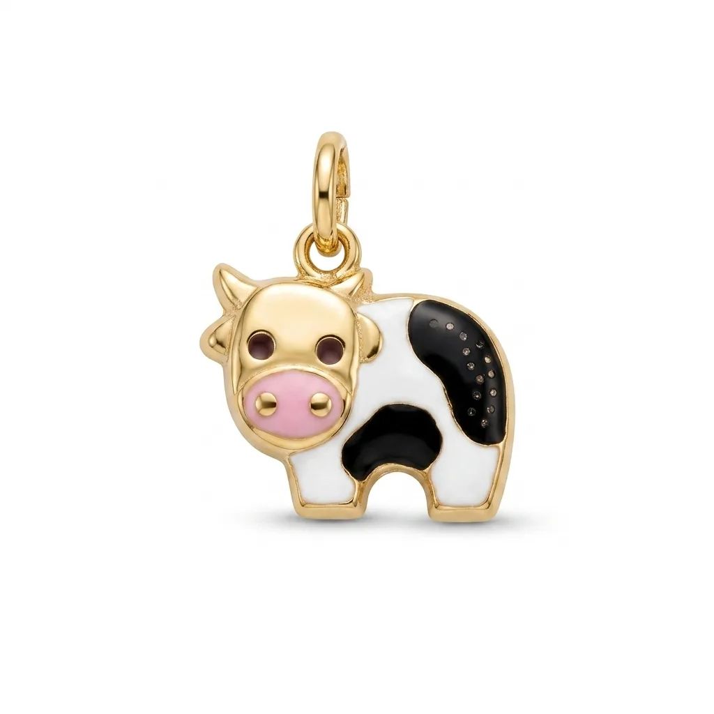 9k Yellow Gold Pendant with Diamonds