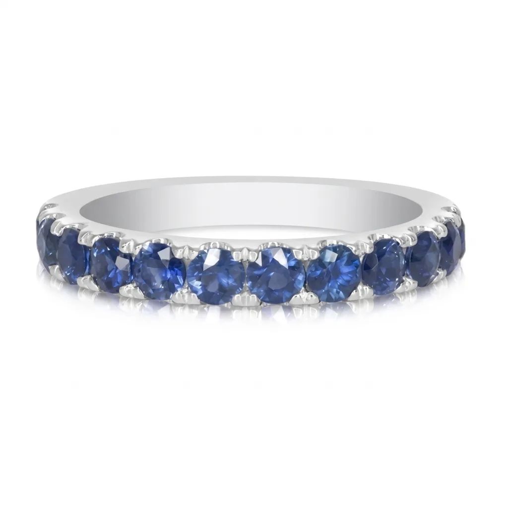 Ceylon Sapphire & Diamond Bonavita Ring in 950 Platinum