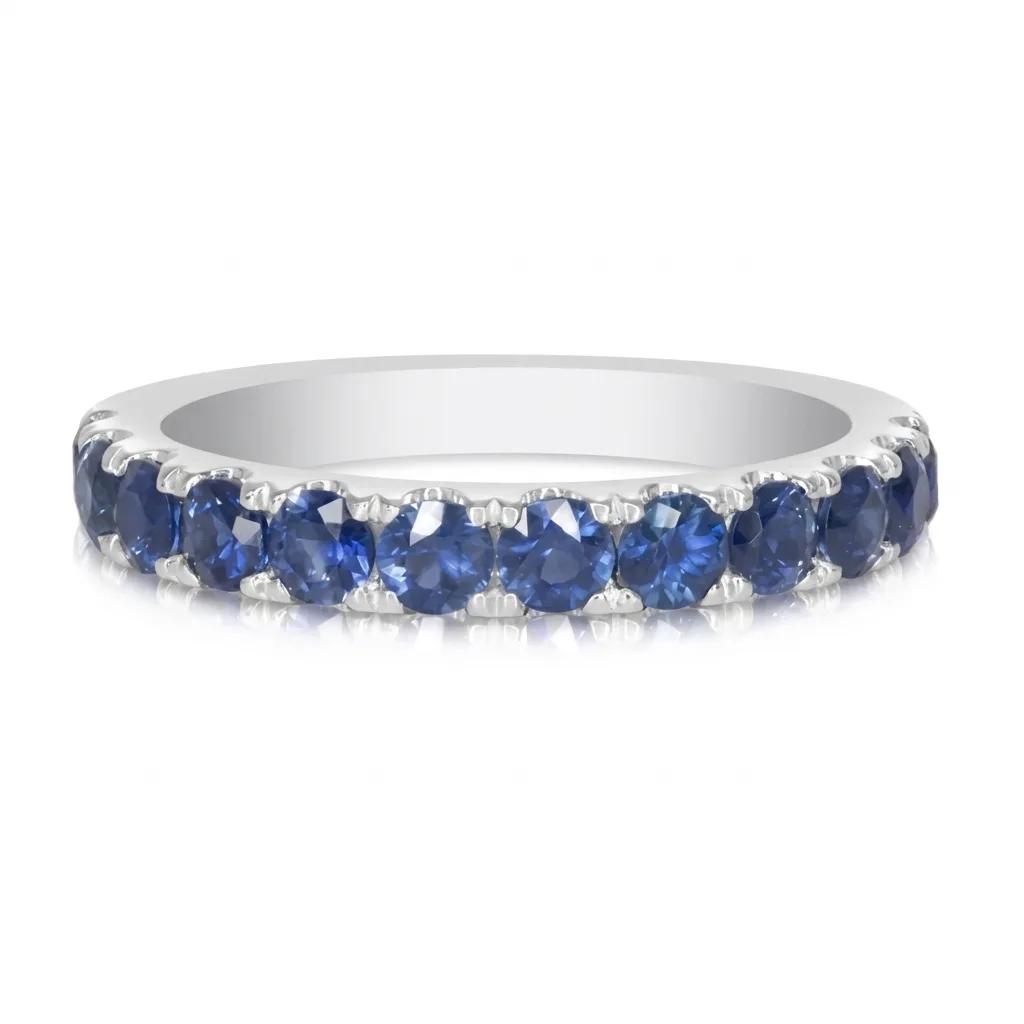Ceylon Sapphire & Diamond Bonavita Ring in 950 Platinum