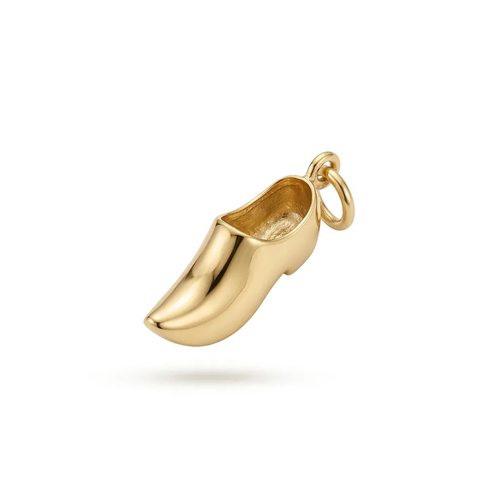 Elegant Yellow Gold Shoe Pendant