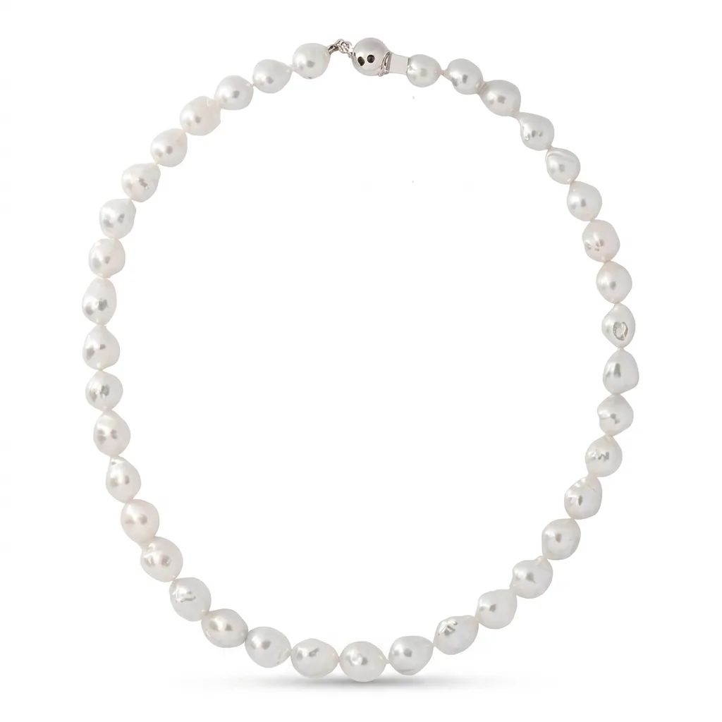 Multi-Strand Broome Pearl Necklace in 18k White Gold, 44.5cm