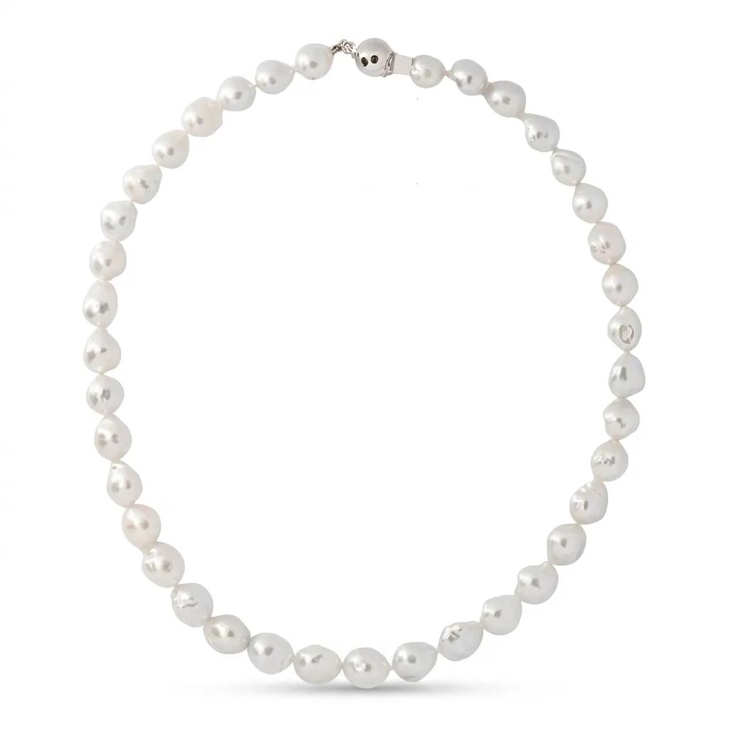 Multi-Strand Broome Pearl Necklace in 18k White Gold, 44.5cm