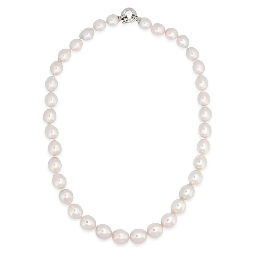 Broome Pearl Multi-Strand Necklace with Round Clasp in 18ct White Gold