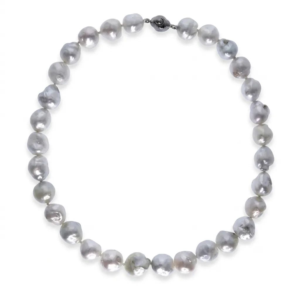 Baroque Pearl & Sterling Silver Necklace
