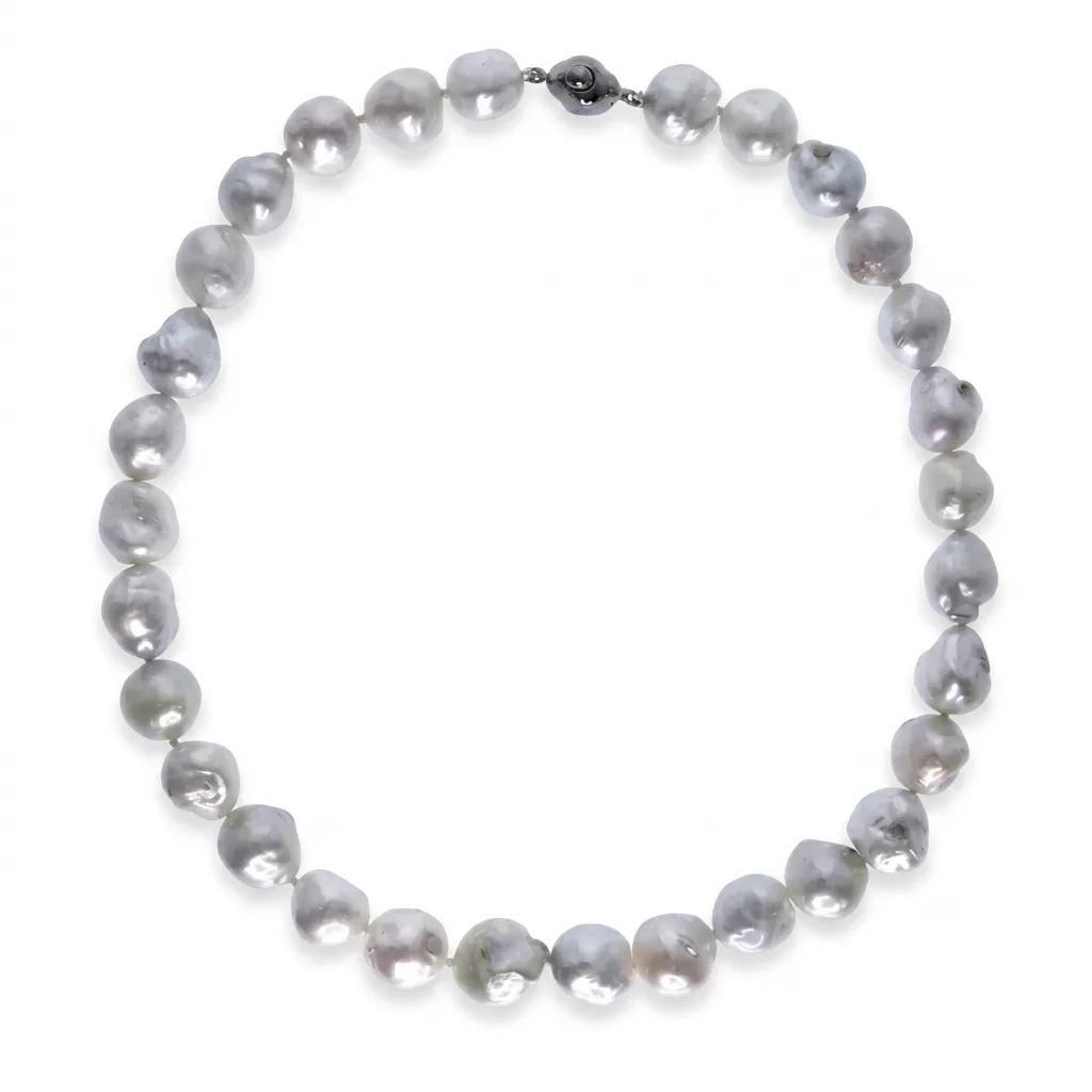Baroque Pearl & Sterling Silver Necklace