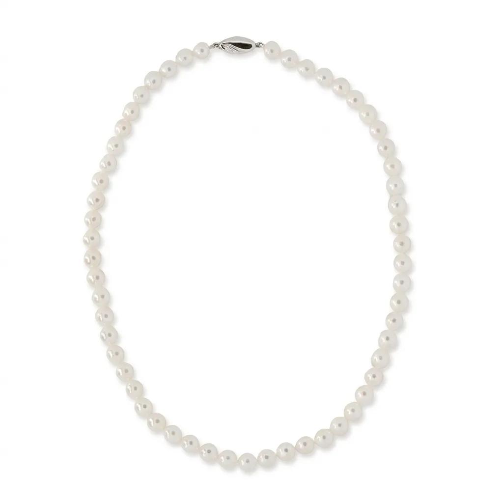 Multi Strand Akoya Pearl Necklace in 9ct Gold, 45cm