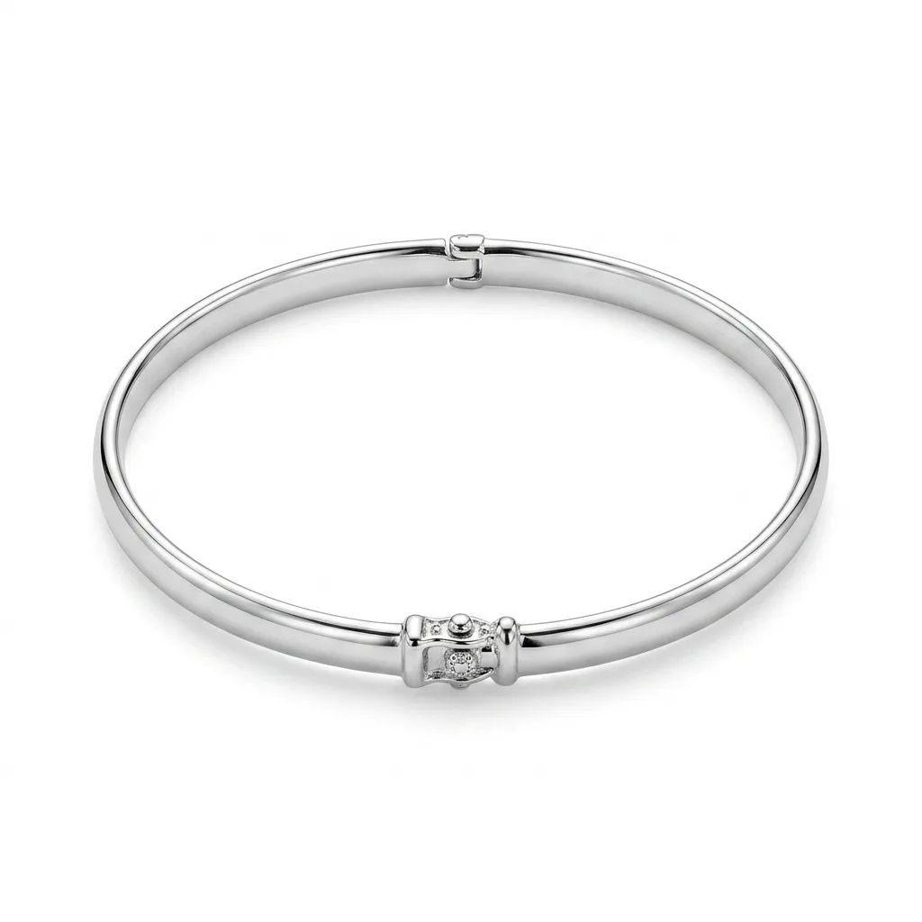 9ct White Gold Bangle