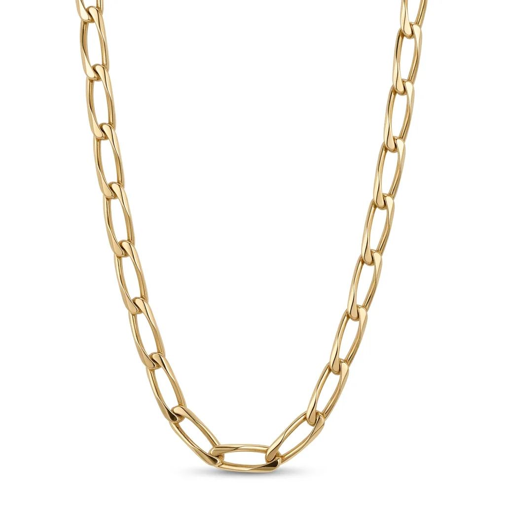 Oval Link Chain in 18ct Yellow Gold, 60cm