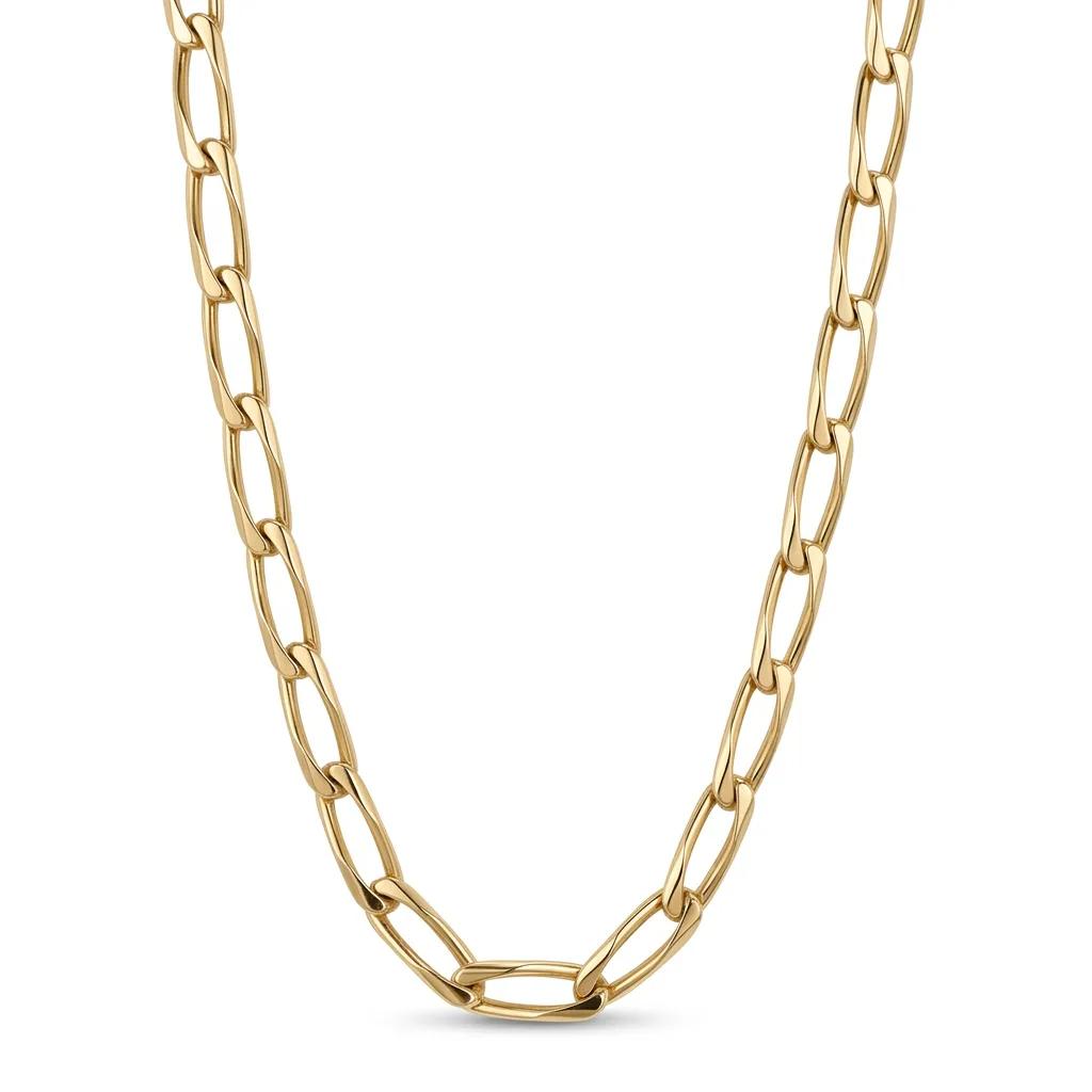 Oval Link Chain in 18ct Yellow Gold, 60cm