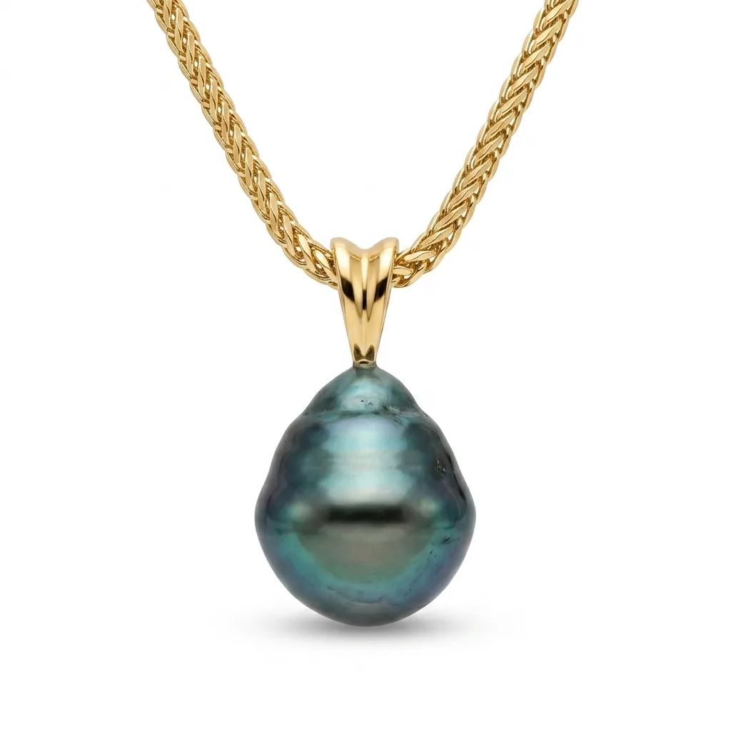 Baroque Pearl Pendant in 9ct Rose Gold