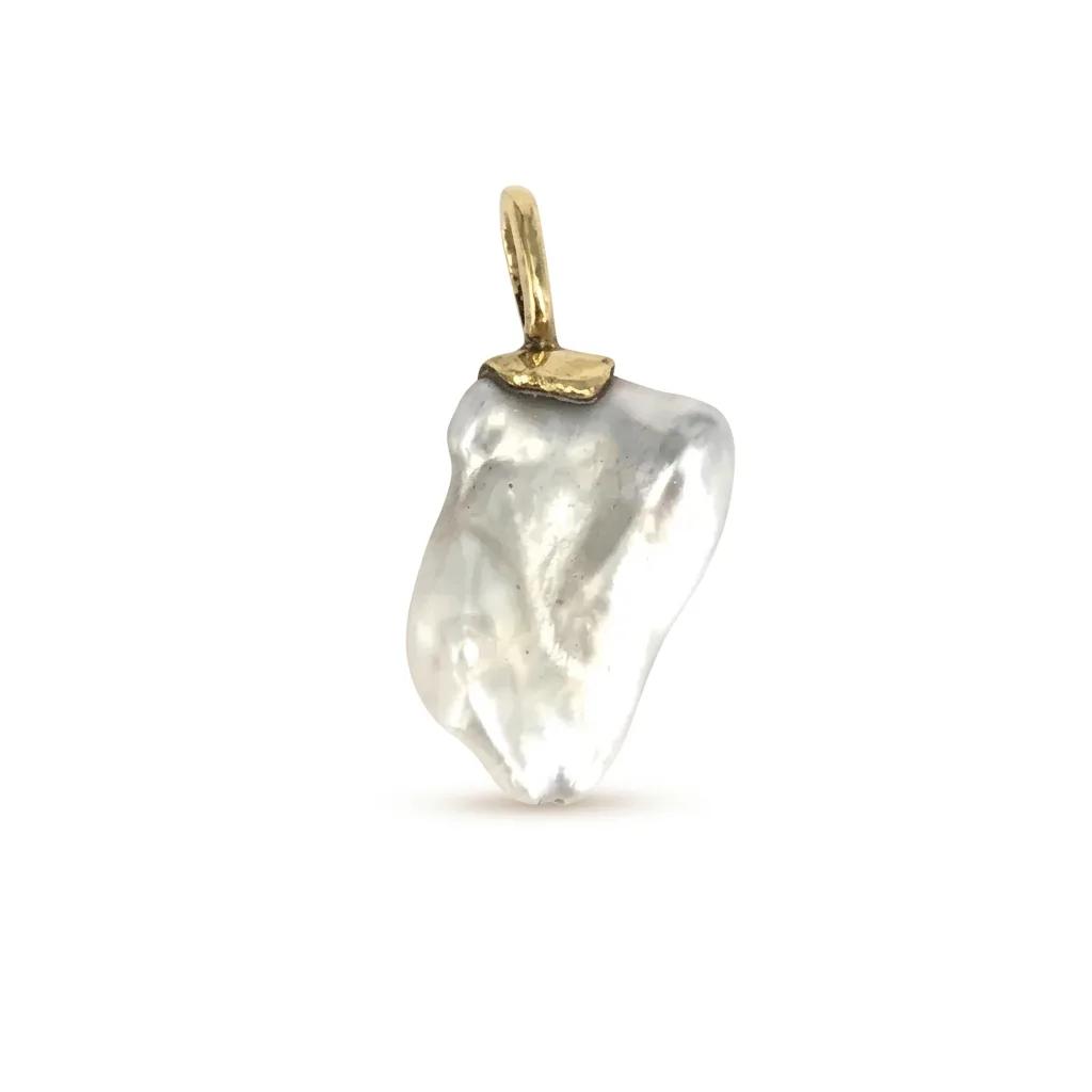 Keshi Pearl Pendant in 18ct Yellow Gold