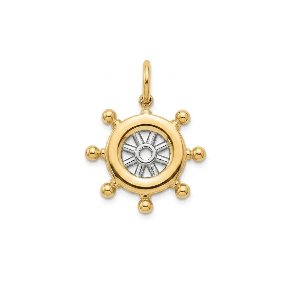 Helm Pendant in 18ct Yellow Gold with Natural Diamonds