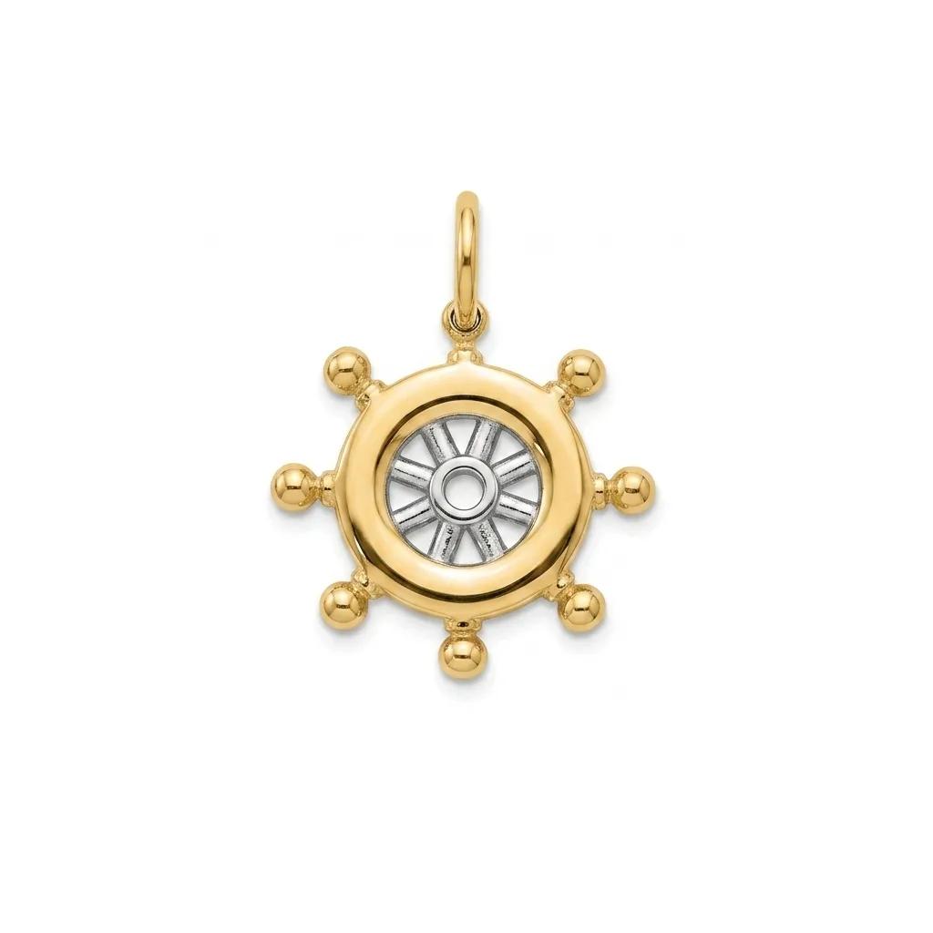 Helm Pendant in 18ct Yellow Gold with Natural Diamonds
