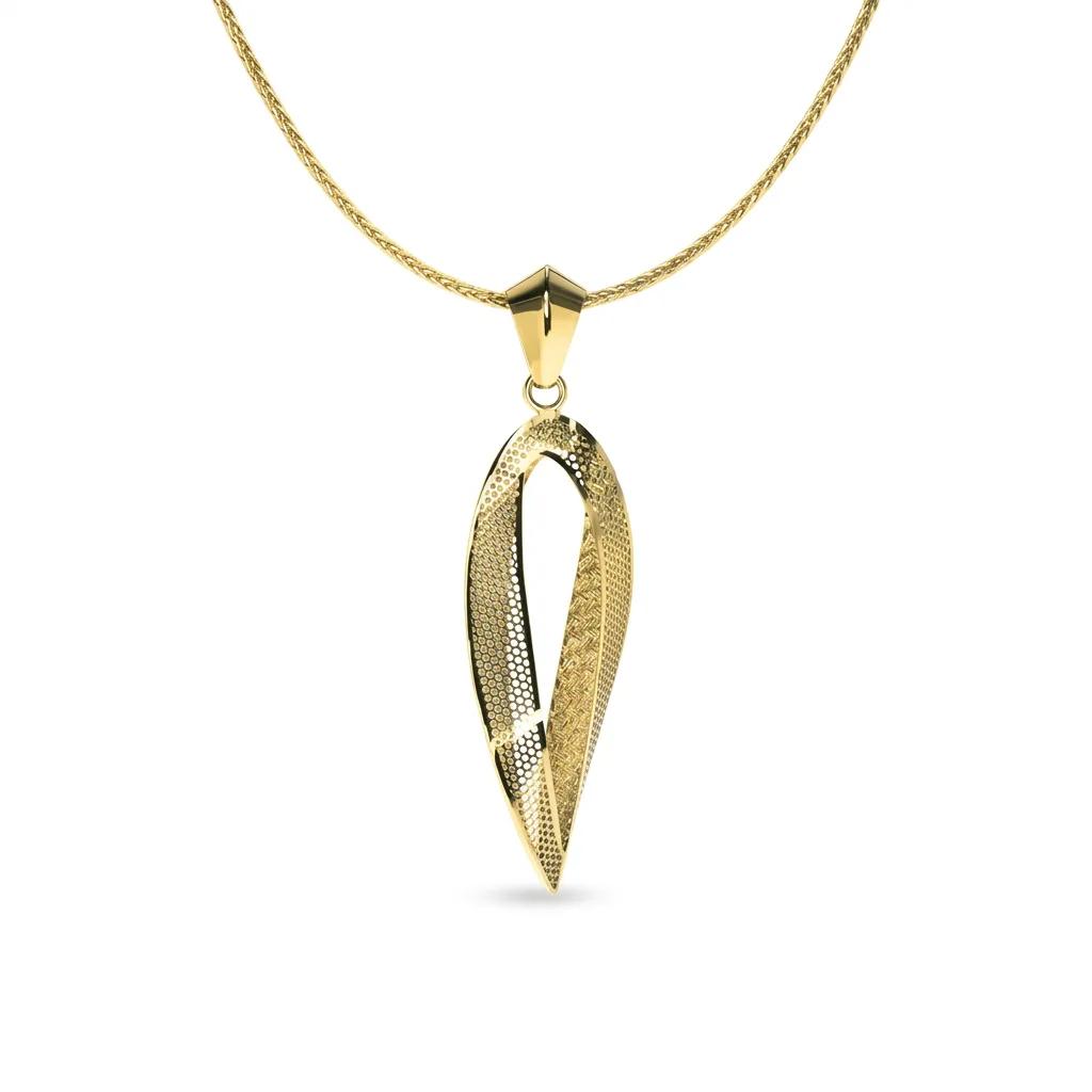 Twist Honeycomb Filigree Pendant in 18ct Yellow Gold