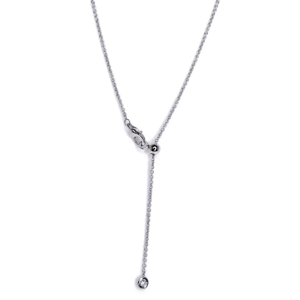 Adjustable Belcher Chain in 18ct White Gold