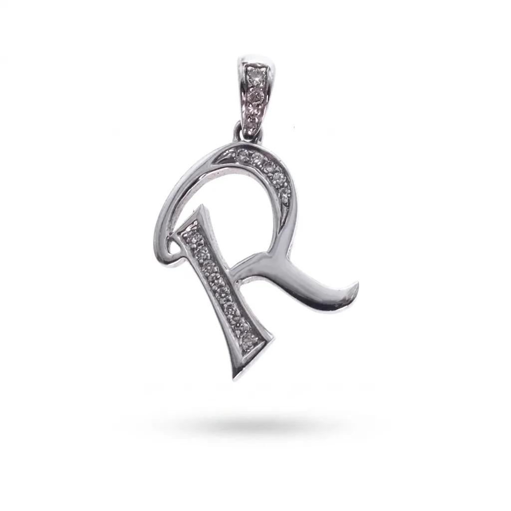 Diamond Letter Pendant in 18ct White Gold