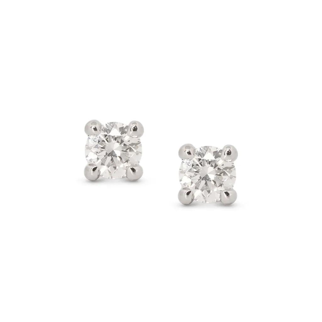 Diamond Studs in 18ct White Gold