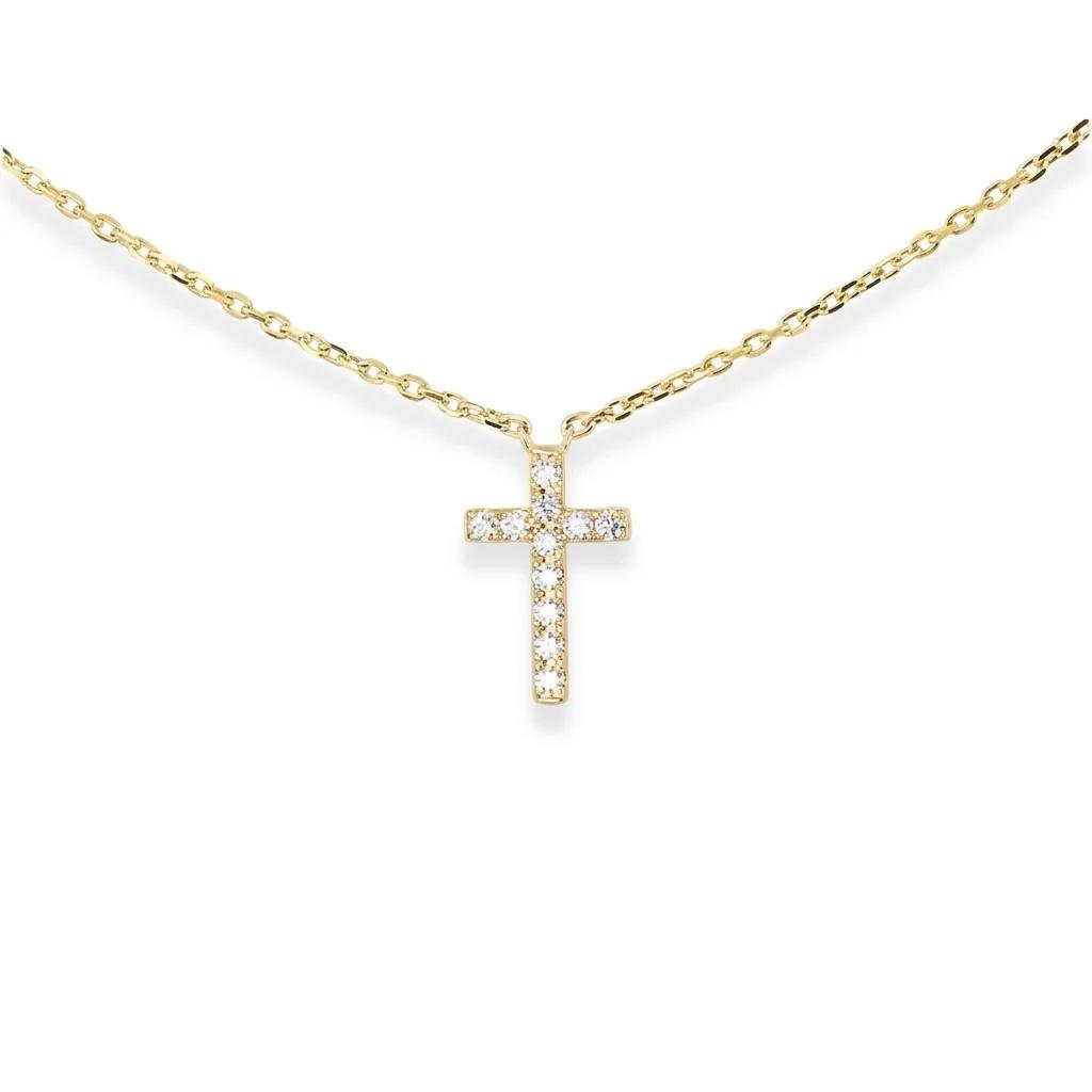 Stacker Cross Pendant in 18ct Yellow Gold