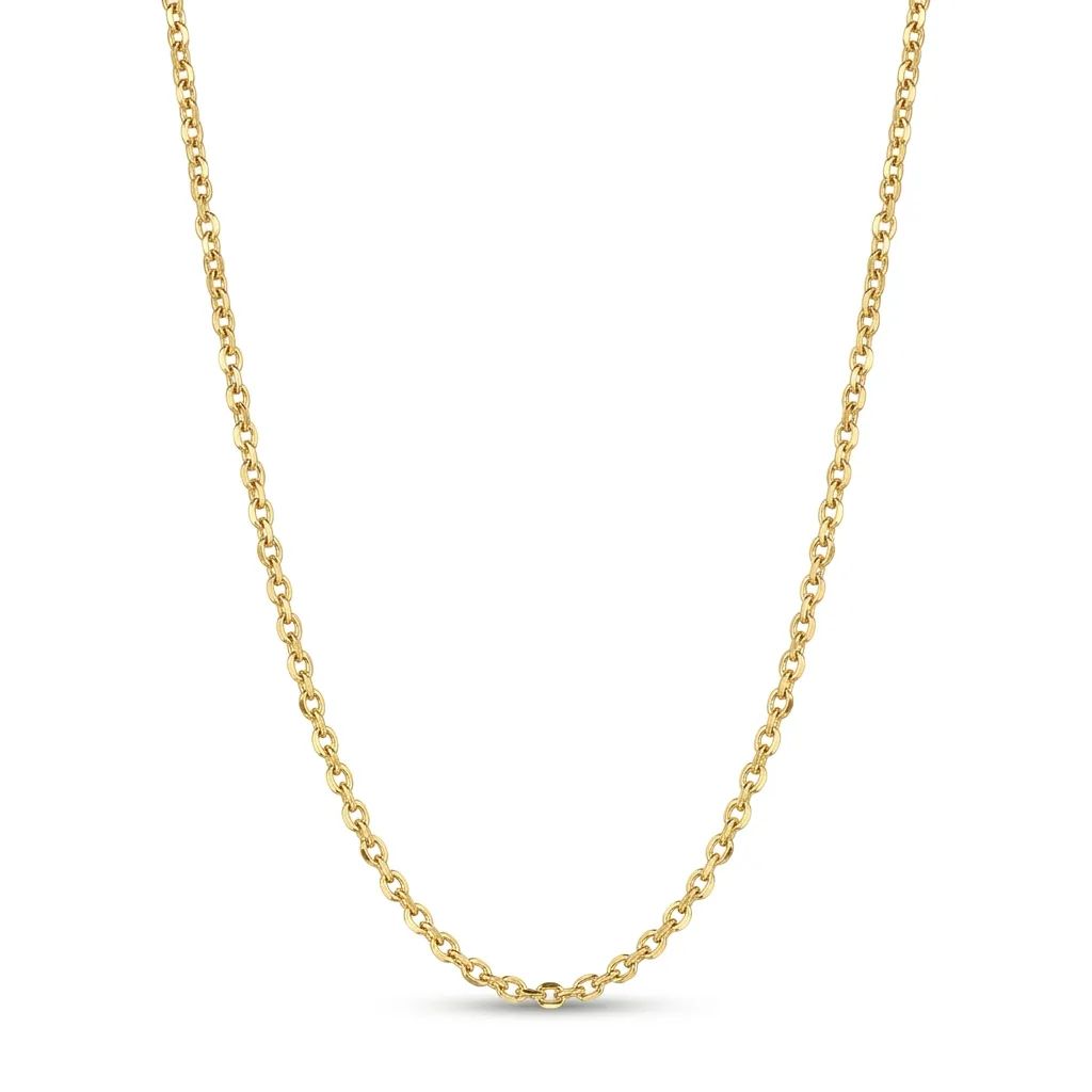 Knife Edge Belcher Chain in 18ct Yellow Gold, 45cm