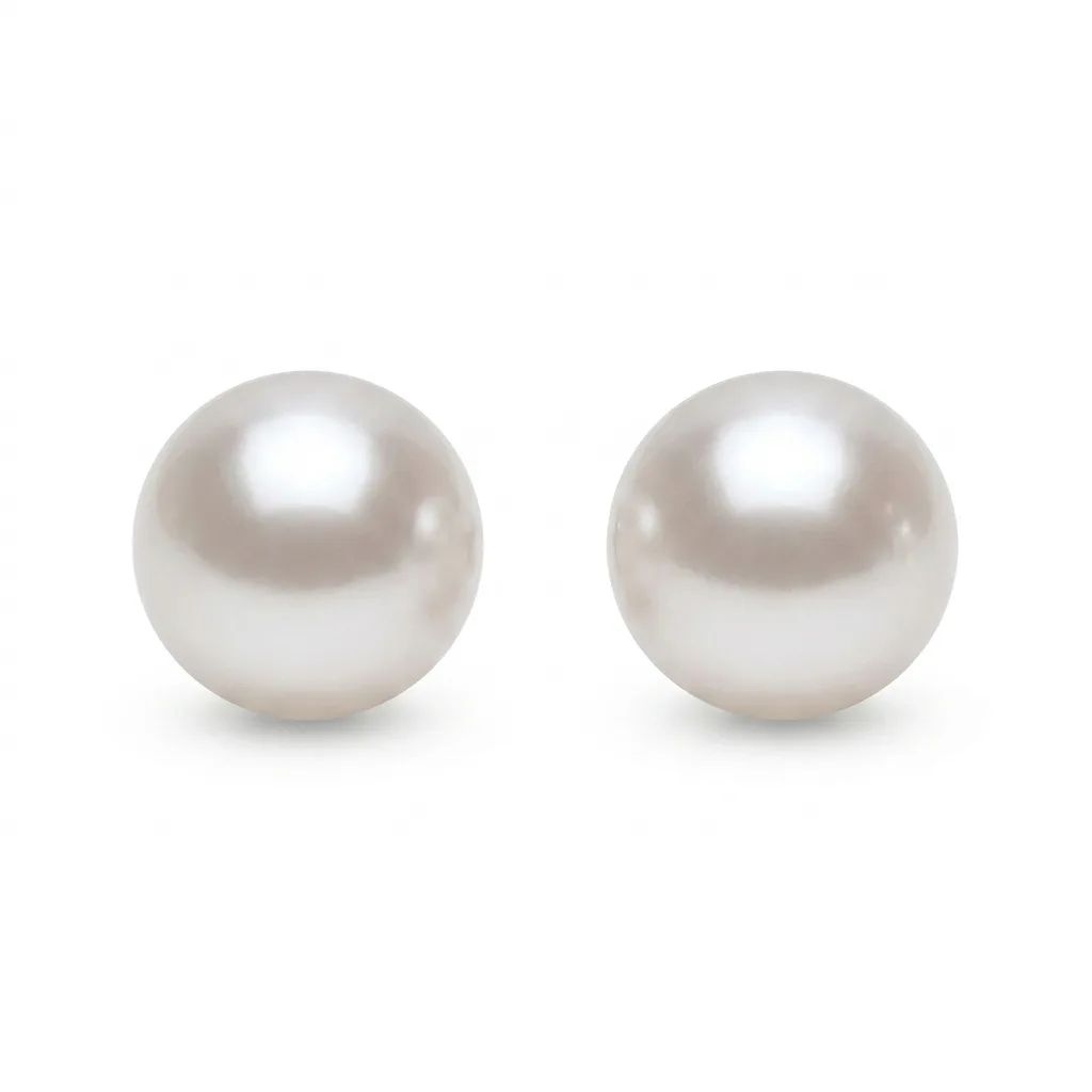 9ct Yellow Gold Pearl Stud Earrings
