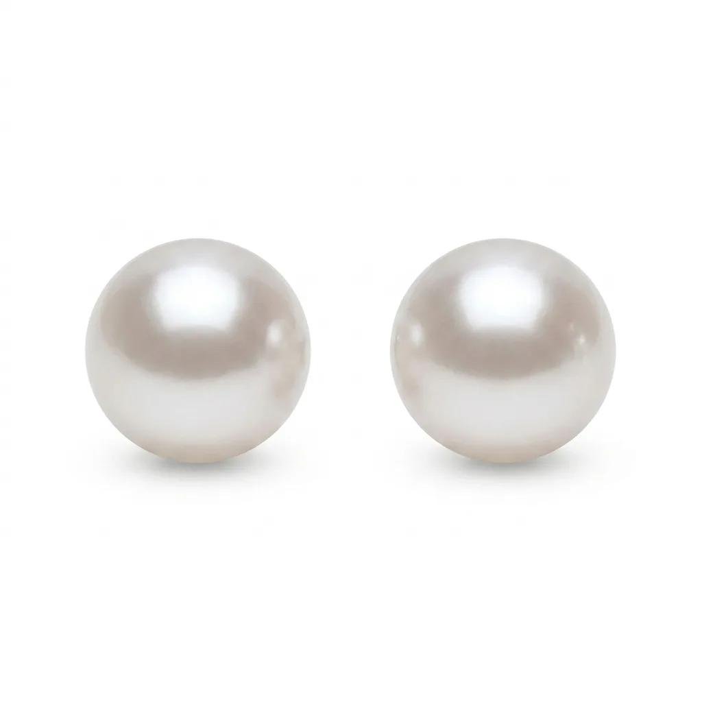 9ct Yellow Gold Pearl Stud Earrings