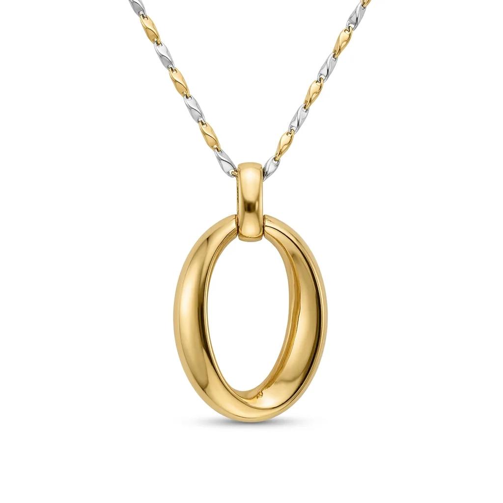 Large Oval & Bale Pendant in 18ct Yellow Gold