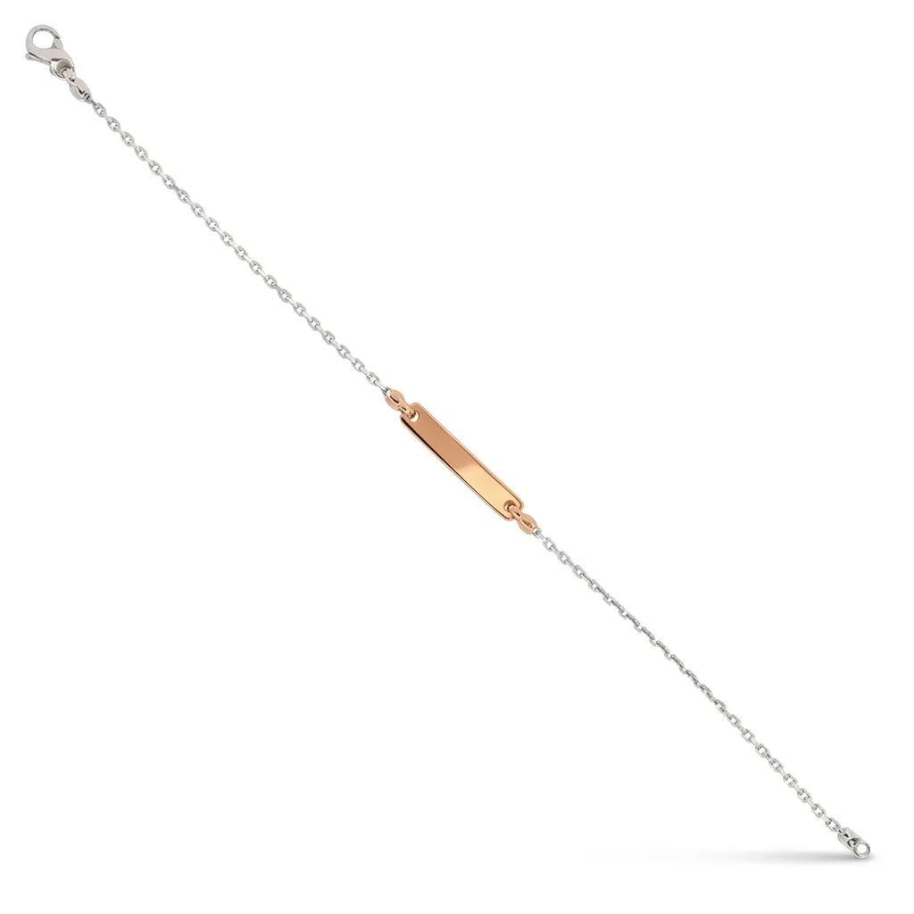 Two-Tone Gold Baby Bracelet with Diamonds