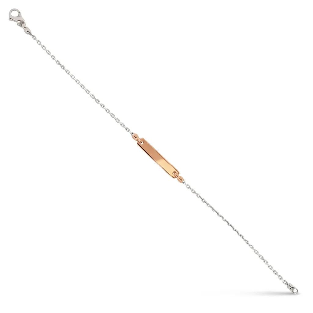 18ct Two Tone Gold Bracelet, 16.4cm
