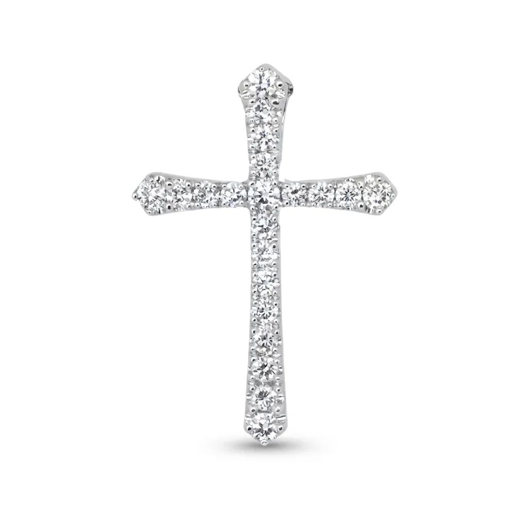 Classical Cross Pendant in 18ct White Gold