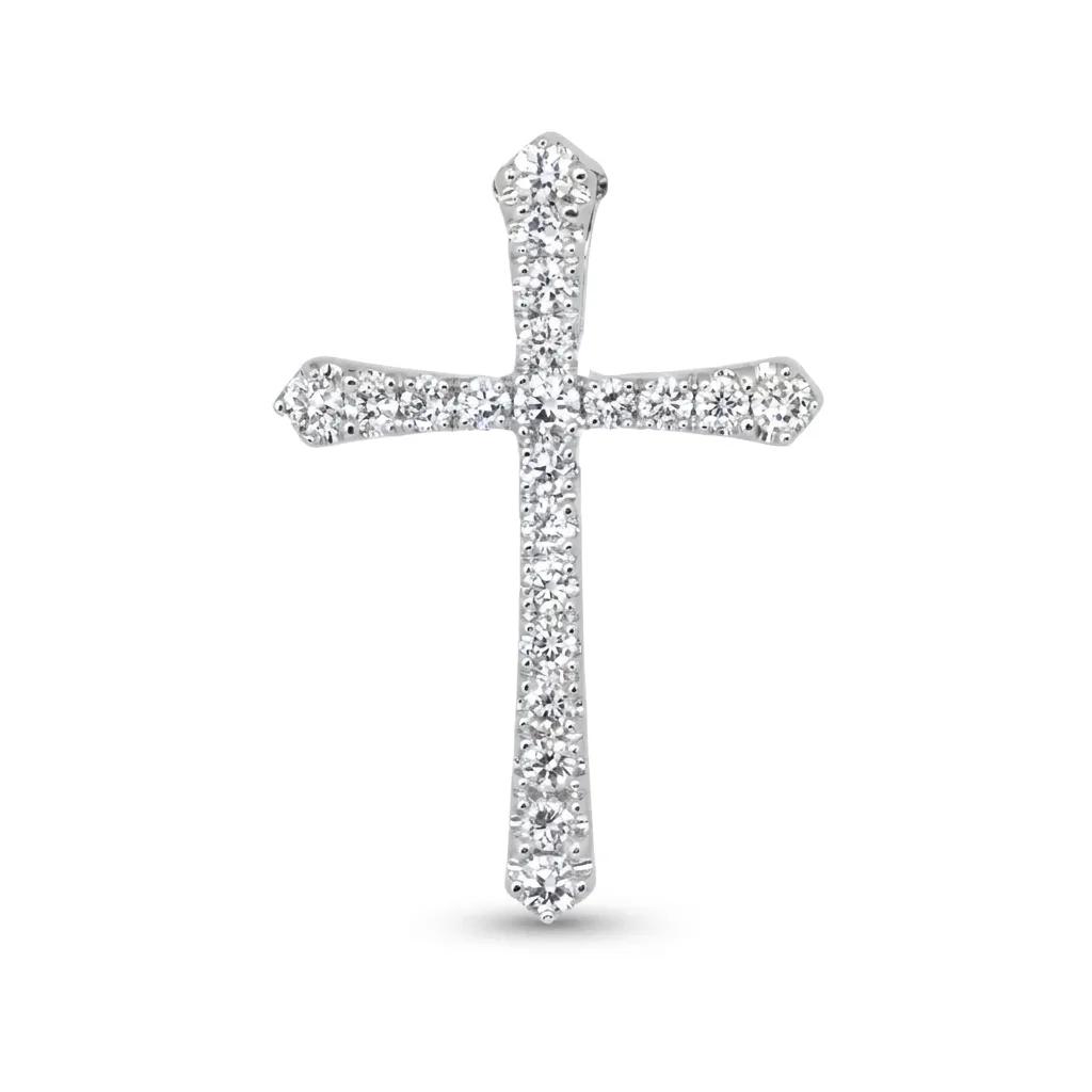 Classical Cross Pendant in 18ct White Gold